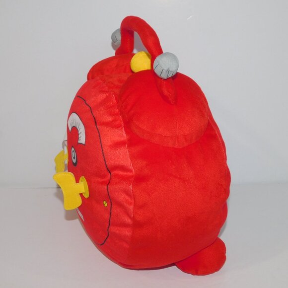 IKEA Hemmahos 12" Plush Red Alarm Clock Stuffed Throw Pillow cushion Toy Pop Art - Picture 6 of 6